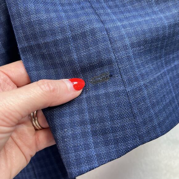 Jos. A. Bank 52 Long 52L Traditional Fit Plaid Comfort Stretch Sportcoat Jacket - Picture 7 of 16